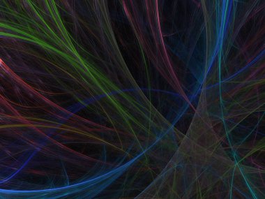 gökkuşağı Soyut Fraktal arka plan 3d render illüstrasyon