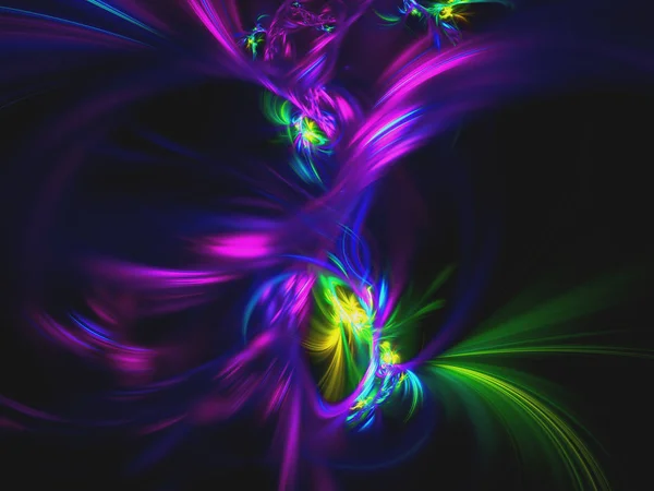 Violet Abstrait Fractal Fond Rendu Illustration — Photo