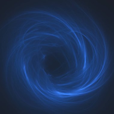 Mavi Soyut Fraktal arka plan 3d render illüstrasyon