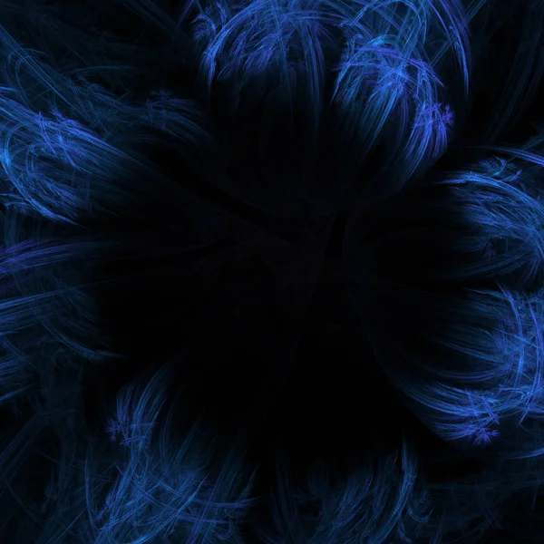 Μπλε Αφηρημένη Fractal Φόντο Εικόνα Rendering — Φωτογραφία Αρχείου