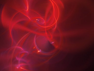 Kırmızı Soyut Fraktal arka plan 3d render illüstrasyon