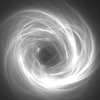 siyah ve beyaz Soyut Fraktal arka plan 3d render illüstrasyon