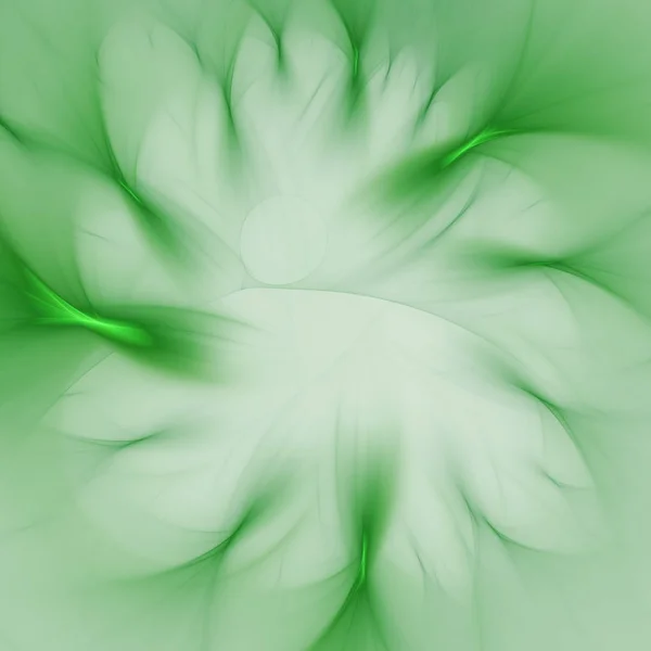 Fondo Fractal Abstracto Verde Representación Ilustración —  Fotos de Stock