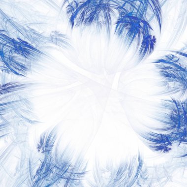 Mavi Soyut Fraktal arka plan 3d render illüstrasyon