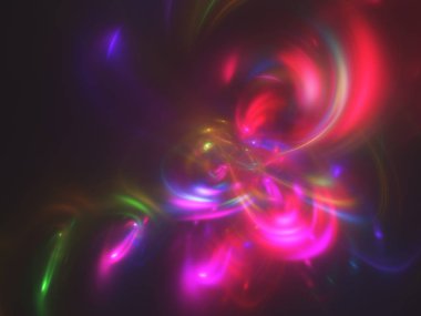 Mor Soyut Fraktal arka plan 3d render illüstrasyon