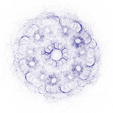 Mavi Soyut Fraktal arka plan 3d render illüstrasyon