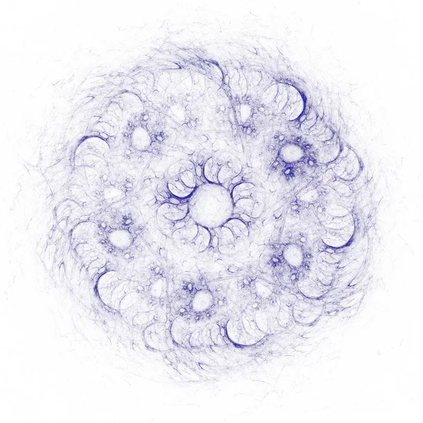 Mavi Soyut Fraktal arka plan 3d render illüstrasyon