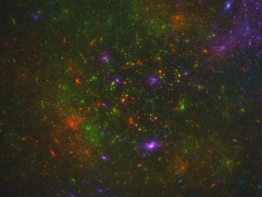 gökkuşağı Soyut Fraktal arka plan 3d render illüstrasyon