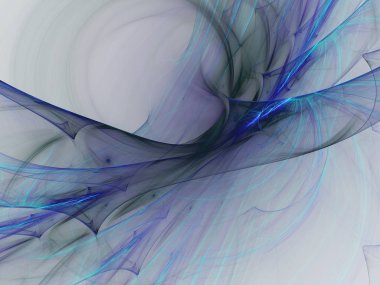 Mavi Soyut Fraktal arka plan 3d render illüstrasyon