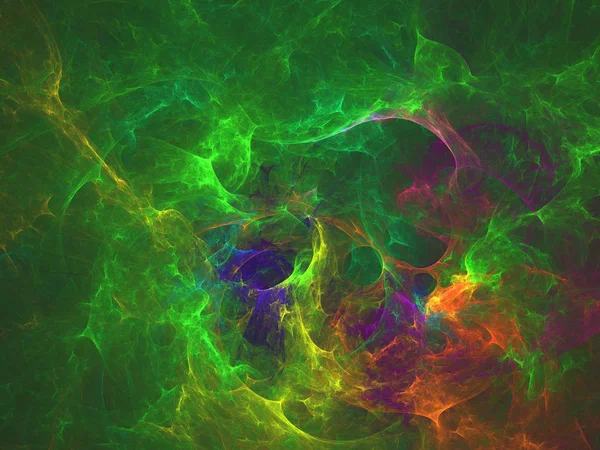 Green Abstract Fractal Background Rendering Illustration — Stock Photo, Image