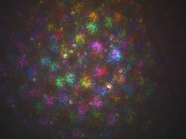 gökkuşağı Soyut Fraktal arka plan 3d render illüstrasyon