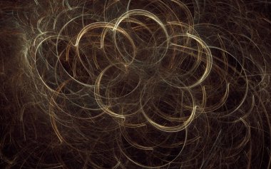 kahverengi Soyut Fraktal arka plan 3d render illüstrasyon