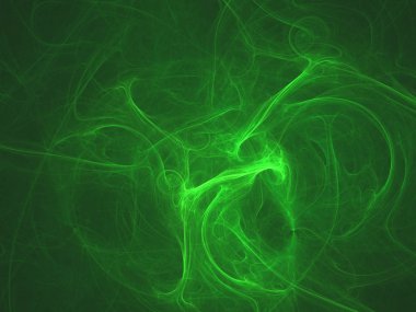 yeşil Soyut Fraktal arka plan 3d render illüstrasyon