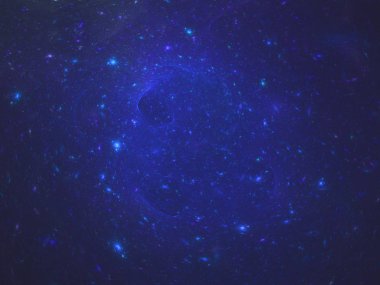 Mavi Soyut Fraktal arka plan 3d render illüstrasyon