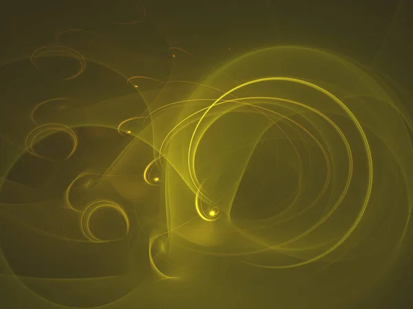 Amarelo Abstrato Fractal Fundo Renderização Ilustração — Fotografia de Stock