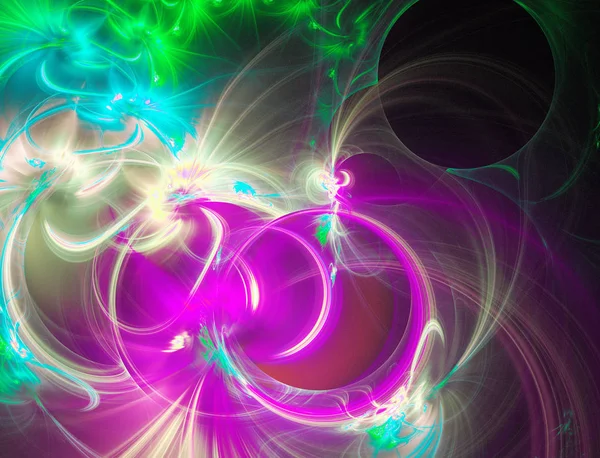 Purple Abstract Fractal Background Rendering Illustration — Stock Photo, Image