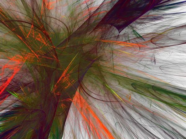 オレンジ色の抽象的なフラクタル背景 レンダリング図 — ストック写真