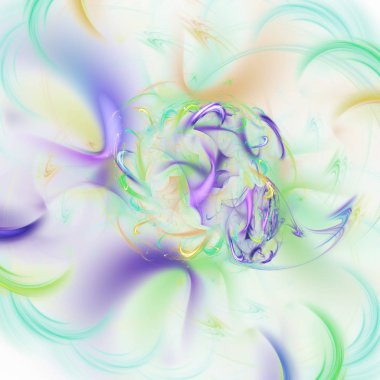 Mor Soyut Fraktal arka plan 3d render illüstrasyon