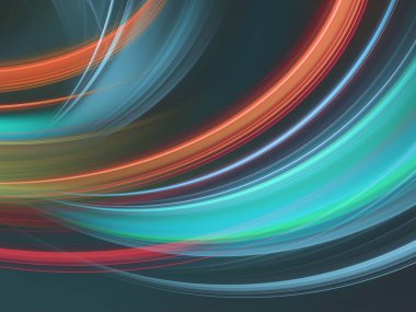 Mavi Soyut Fraktal arka plan 3d render illüstrasyon