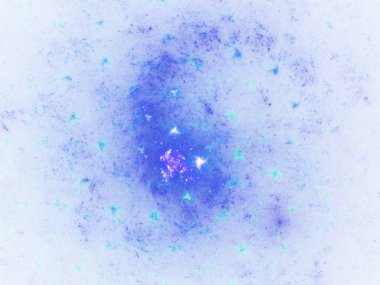 Mavi Soyut Fraktal arka plan 3d render illüstrasyon