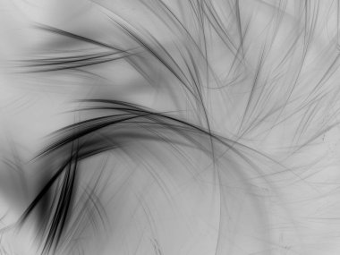 siyah ve beyaz Soyut Fraktal arka plan 3d render illüstrasyon