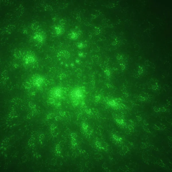 yeşil Soyut Fraktal arka plan 3d render illüstrasyon