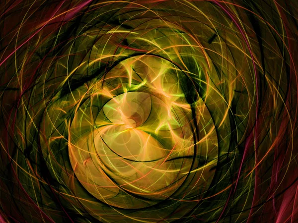 sarı Soyut Fraktal arka plan 3d render illüstrasyon