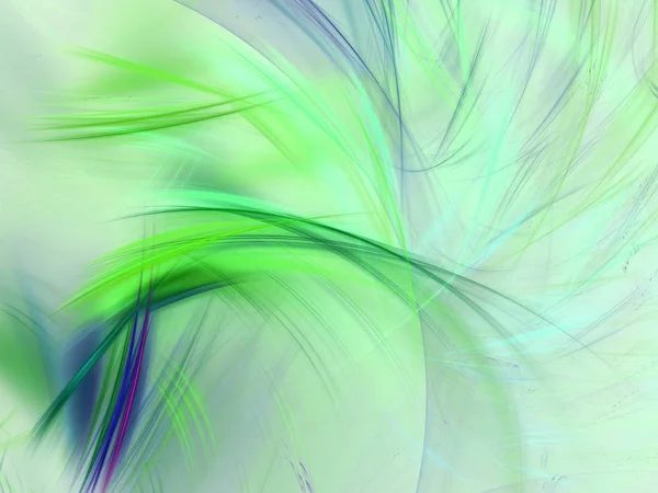 Fondo Fractal Abstracto Verde Representación Ilustración —  Fotos de Stock