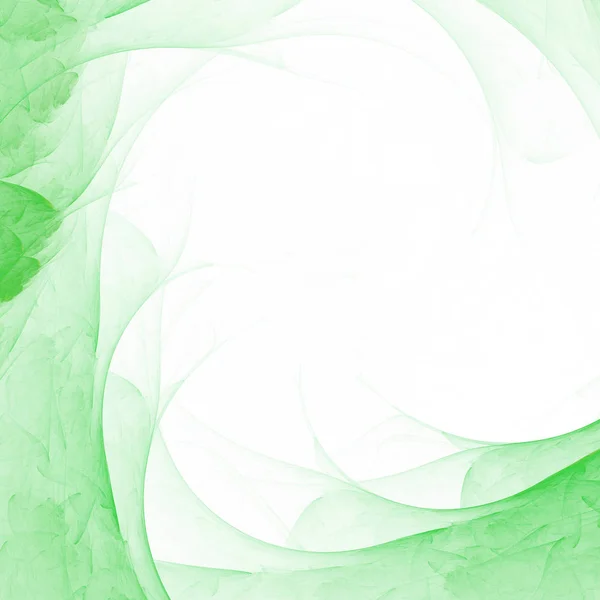 Verde Abstrato Fractal Fundo Renderização Ilustração — Fotografia de Stock