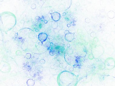 Mavi Soyut Fraktal arka plan 3d render illüstrasyon