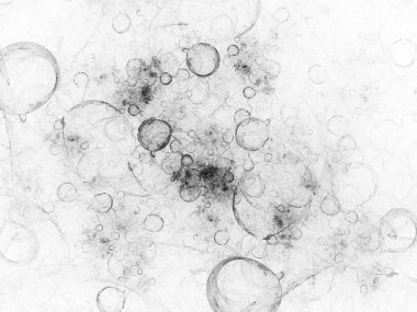 siyah ve beyaz Soyut Fraktal arka plan 3d render illüstrasyon