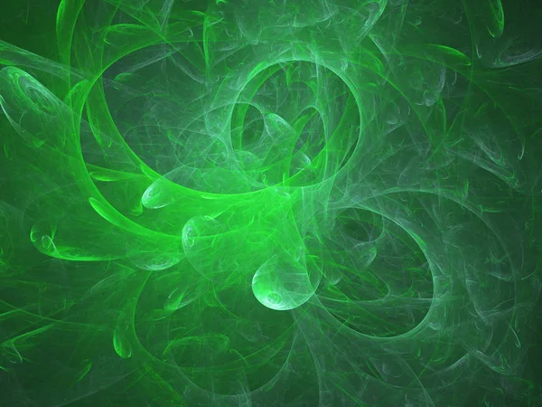 Зеленый Абстрактный Фрактальный Фон Рендеринг Иллюстрация — стоковое фото