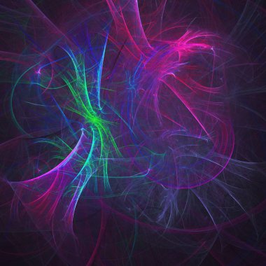 Mor Soyut Fraktal arka plan 3d render illüstrasyon