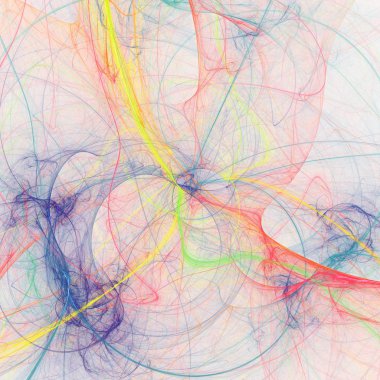 gökkuşağı Soyut Fraktal arka plan 3d render illüstrasyon