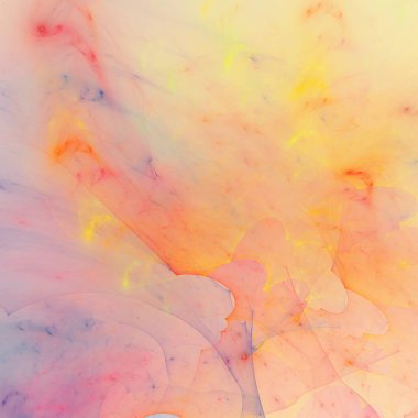 turuncu Soyut Fraktal arka plan 3d render illüstrasyon