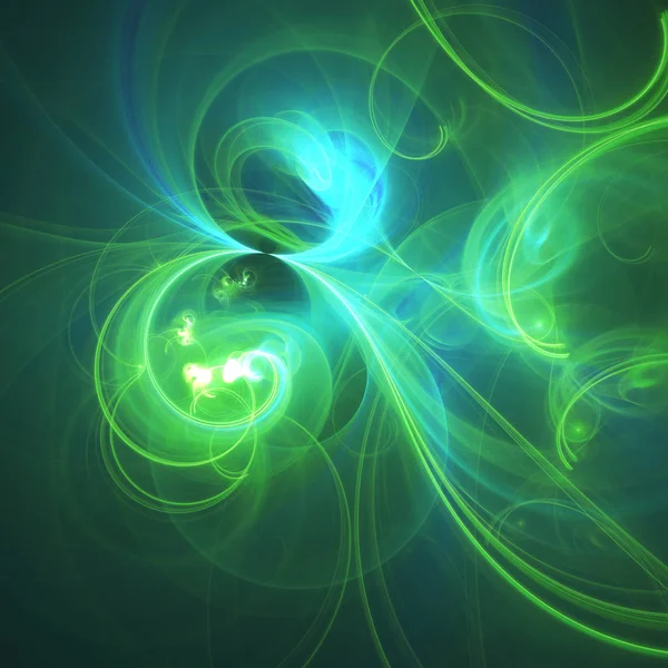 Grüne Abstrakte Fraktale Hintergrund Darstellung — Stockfoto