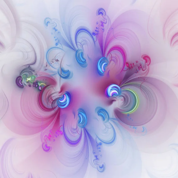 Mor Soyut Fraktal arka plan 3d render illüstrasyon