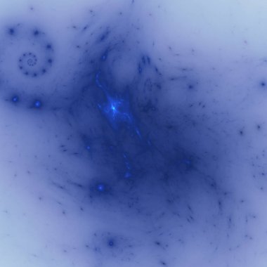 Mavi Soyut Fraktal arka plan 3d render illüstrasyon