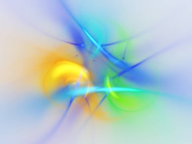 Mavi Soyut Fraktal arka plan 3d render illüstrasyon