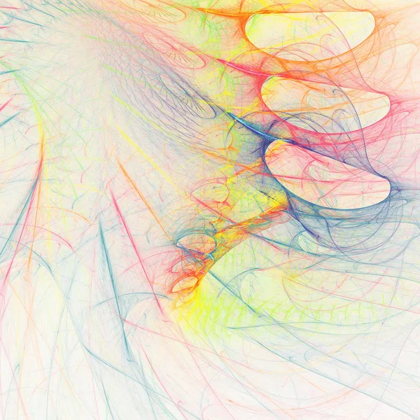 Rainbow Abstrakt Fraktal Bakgrund Rendering Illustration — Stockfoto