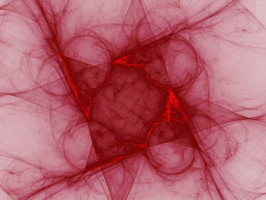 Kırmızı Soyut Fraktal arka plan 3d render illüstrasyon