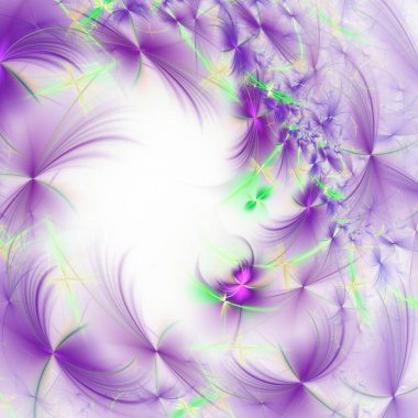 Mor Soyut Fraktal arka plan 3d render illüstrasyon