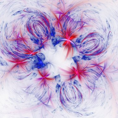 Mor Soyut Fraktal arka plan 3d render illüstrasyon