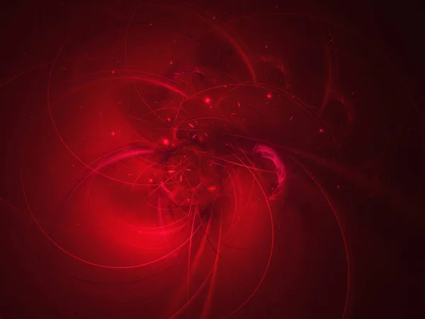 Red Abstract Fractal Background Rendering Illustration — Stock Photo, Image