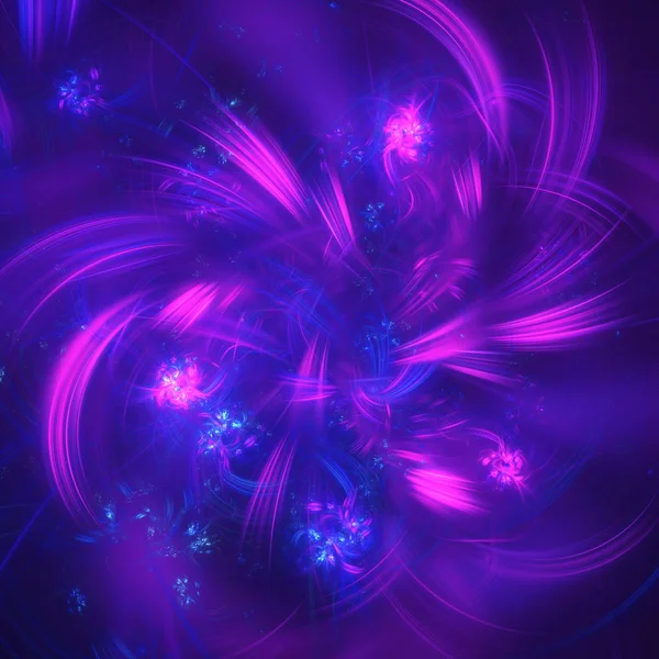 Roxo Abstrato Fractal Fundo Renderização Ilustração — Fotografia de Stock