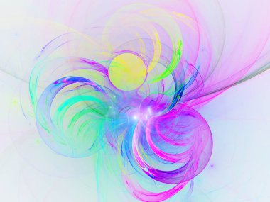 Mor Soyut Fraktal arka plan 3d render illüstrasyon