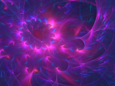 Mor Soyut Fraktal arka plan 3d render illüstrasyon