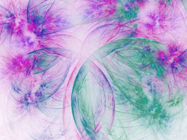 Mor Soyut Fraktal arka plan 3d render illüstrasyon