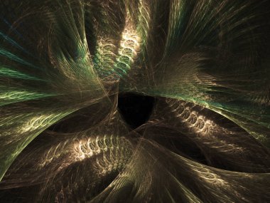 kahverengi Soyut Fraktal arka plan 3d render illüstrasyon