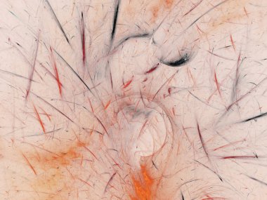 turuncu Soyut Fraktal arka plan 3d render illüstrasyon